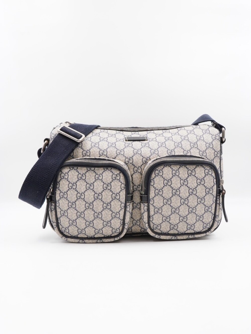 CM15 💗 Gucci GG Supreme Double Pocket Crossbody bag